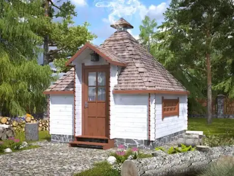 Беседка 3,7 × 3,7 м