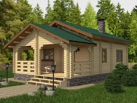 Дом 9 × 6 м, 2 спальни